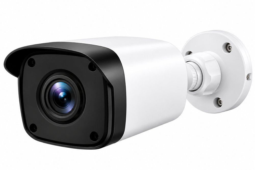 Weather-resistant bullet camera, angled