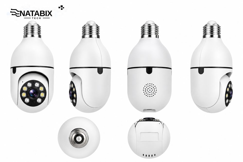 NATABIX TECH smart bulb camera, all angles