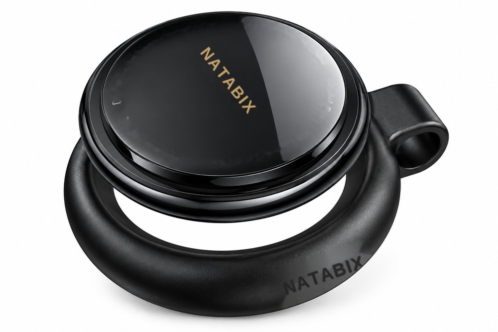NATABIX tracker with silicone loop, back view