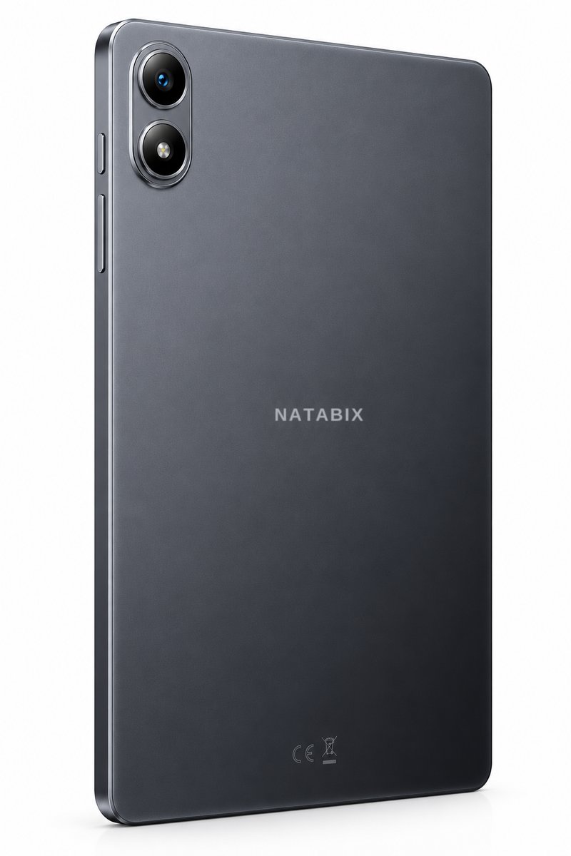 NATABIX tablet, angled back view
