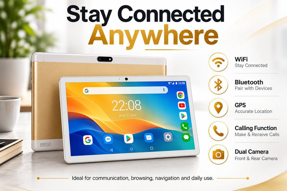 10.1 inch Android tablet: stay connected anywhere